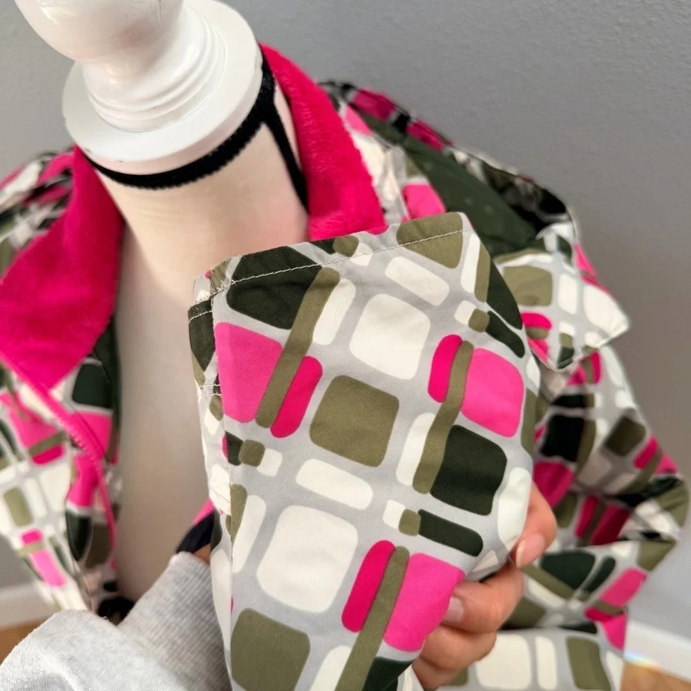 Columbia Kids Puffer Jacket - Pink, Green, and White